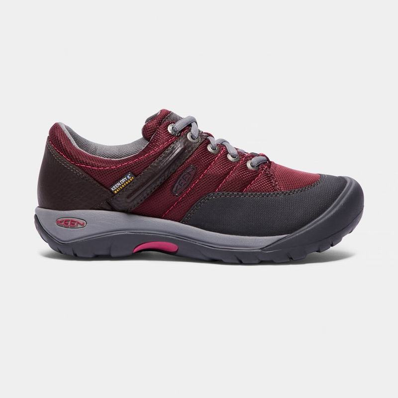 Keen 靴 | キーンプレシディオスポーツメッシュ防水 アウトドア シューズ レディース 赤 / 黒 | 543091-IUH